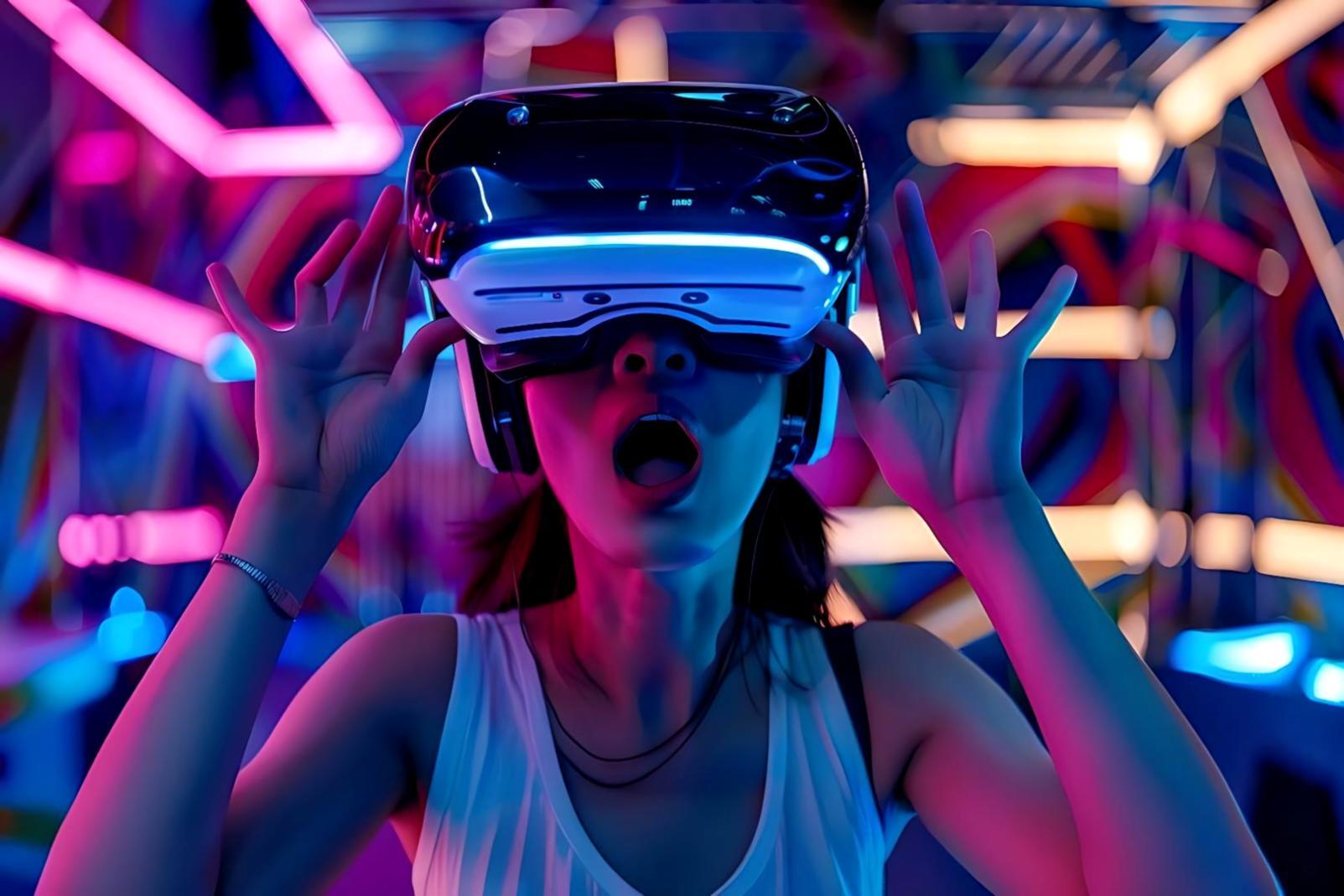 Advanced VR gameplay testing session showing multi-user testing environment