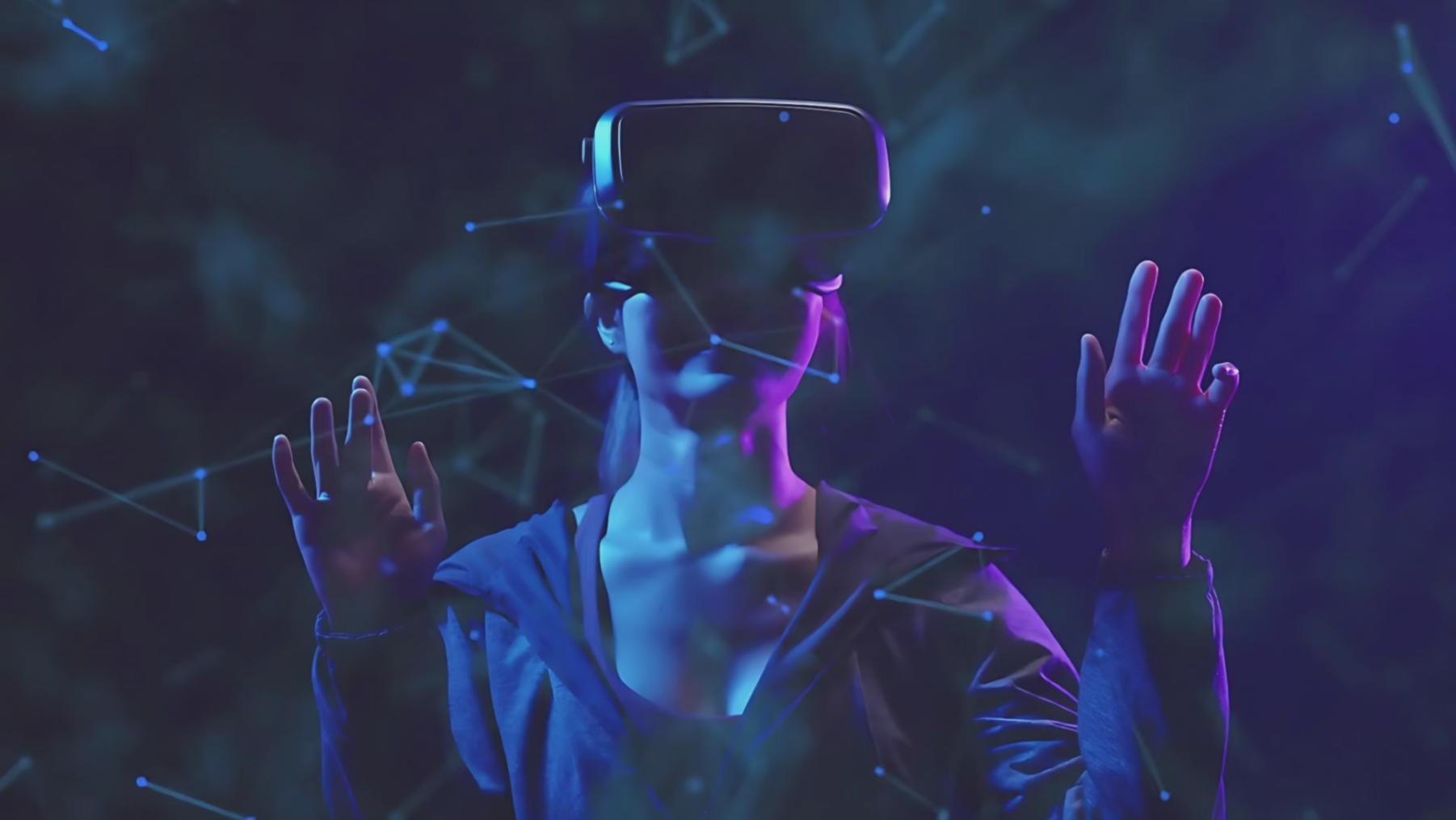 VR headset calibration and comfort testing setup showing proper equipment configuration